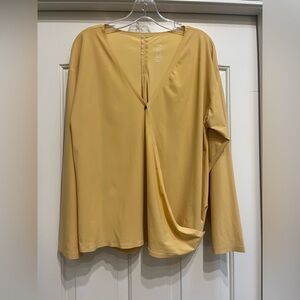 ADAY That’s A Wrap Top, Medium, Color- Butter EUC